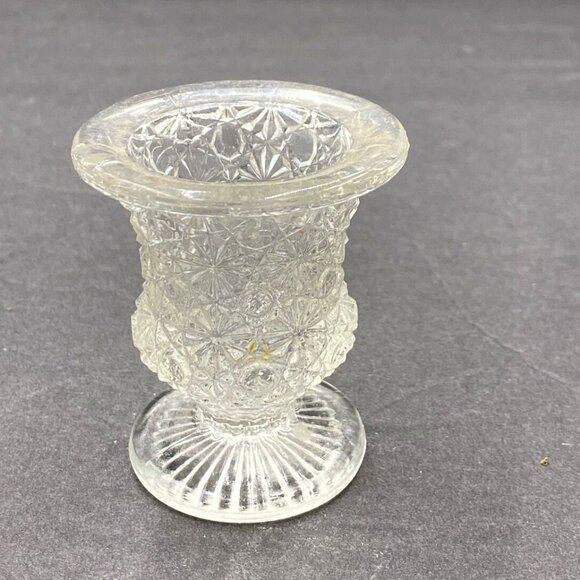Fenton Other - Vintage Fenton Daisy‎ & Button Toothpick Holder Pressed Clear Glass Mid Century